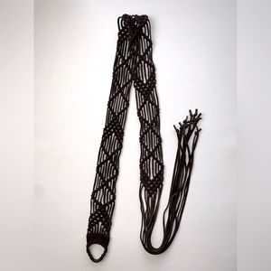 Dark Brown Macrame Belt Pattern